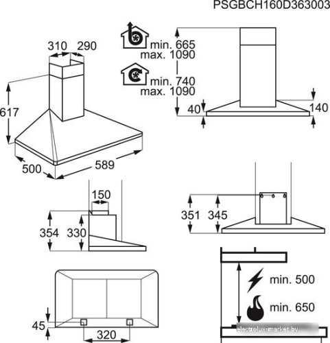 Кухонная вытяжка Electrolux EFF60560OX фото 4