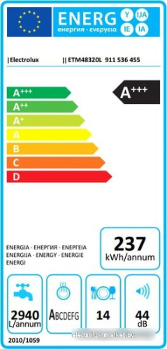 Встраиваемая посудомоечная машина Electrolux ETM48320L фото 2