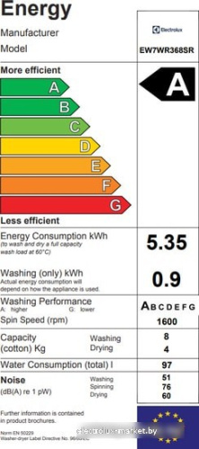 Стирально-сушильная машина Electrolux EW7WR368SR фото 2